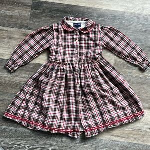 Brown, Red, & Blue Plaid Dress